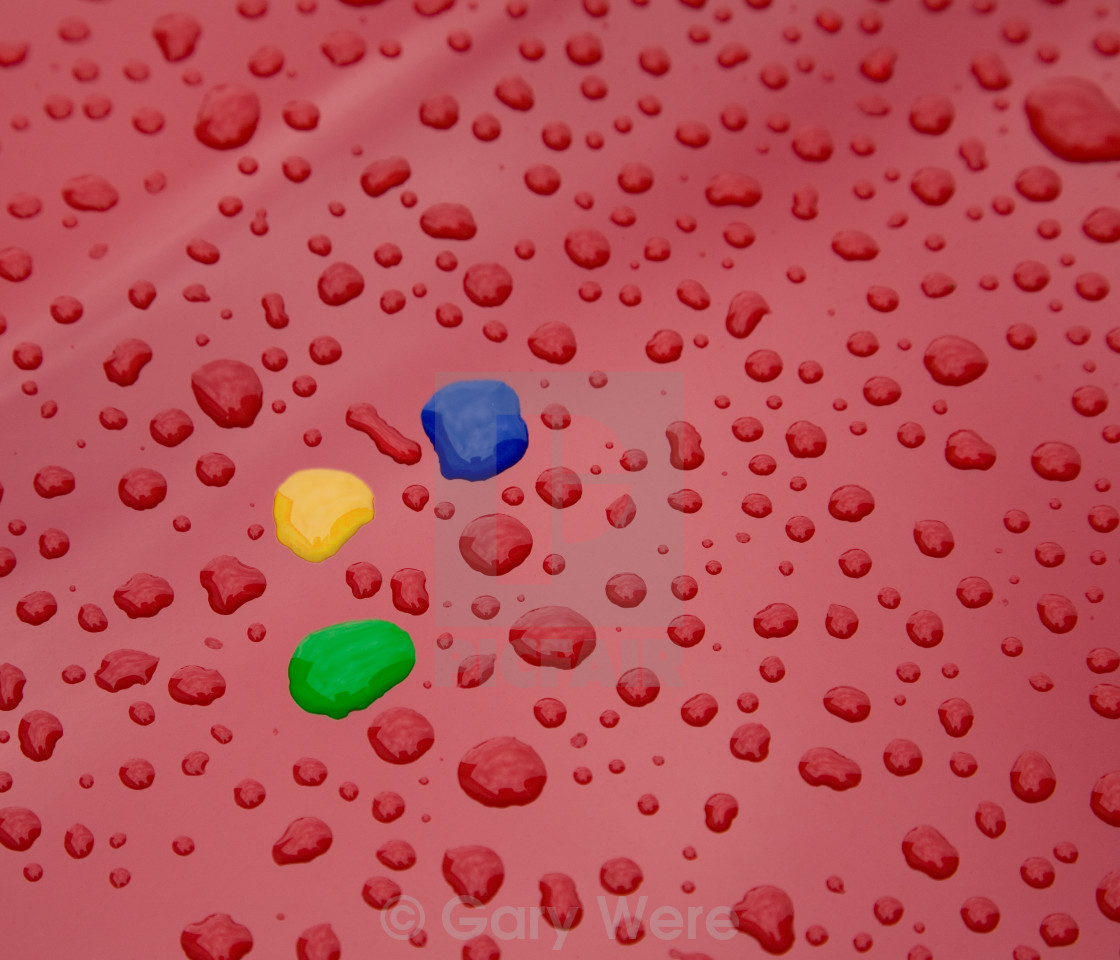 "Coloured Raindrops?" stock image