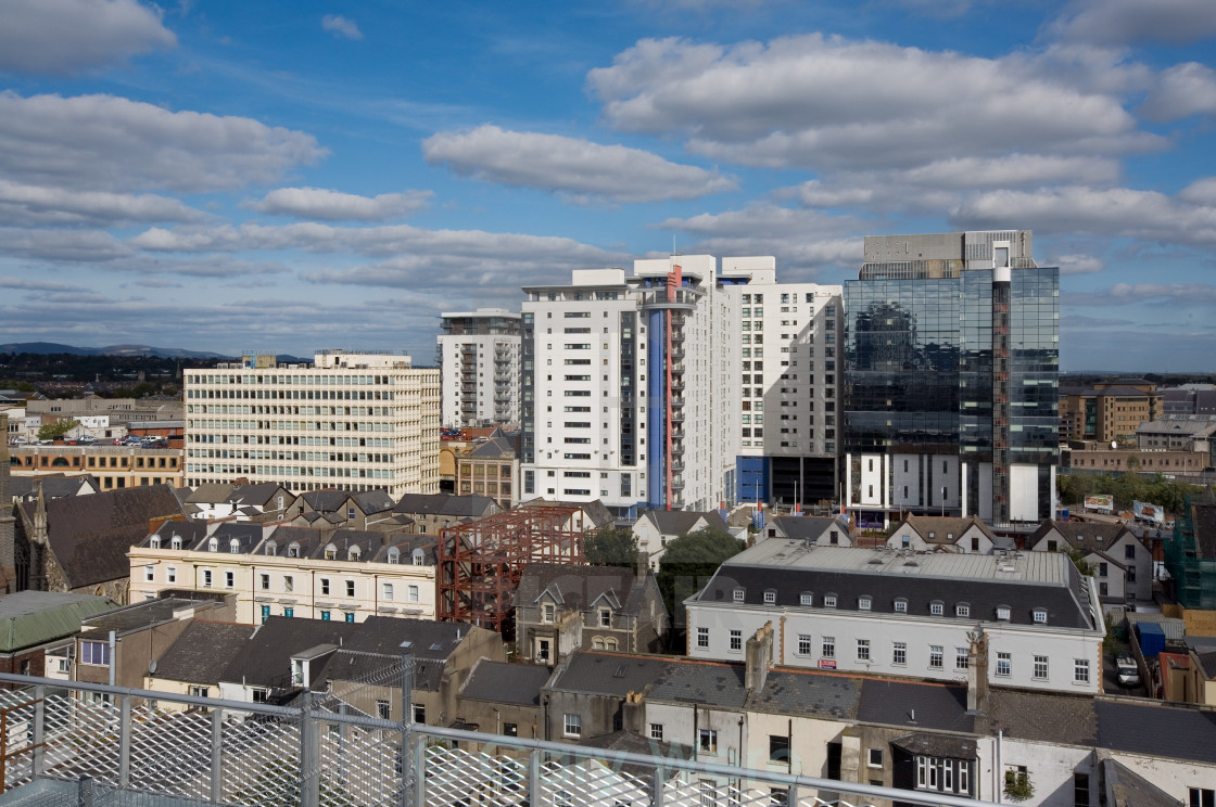 "Skyline Cardiff" stock image