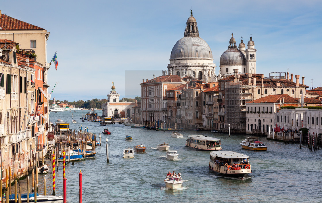 "Grand Canal Boat Traffic" stock image