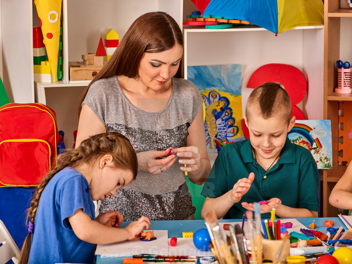 school modeling clay