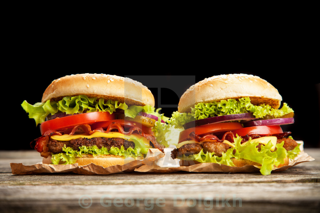 Delicious hamburgers - License, download or print for £12.40 - Photos - Picfair