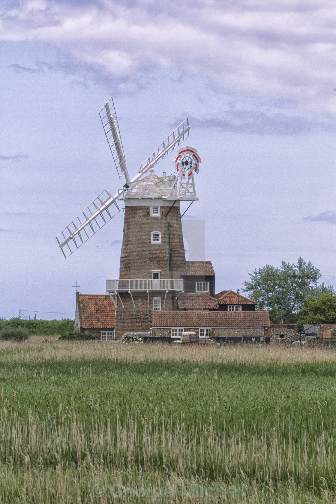 "Cley Windmill, Cley next the Sea, Norfolk Coast, Norfolk, United" stock image