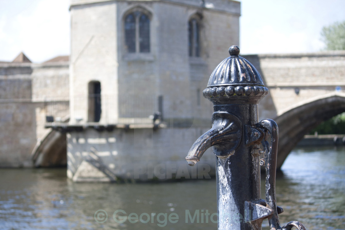 "Old Water Pump, St. Ives, Cambridgeshire, UK" stock image