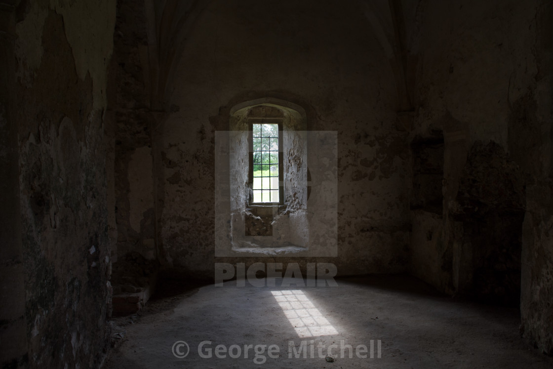 "Window in the Priory at Castle Acre, Norfolk" stock image