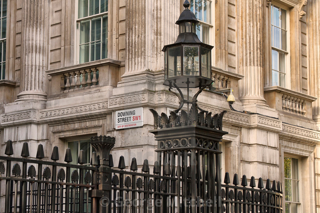 "Downing Street, Whitehall, City of London" stock image