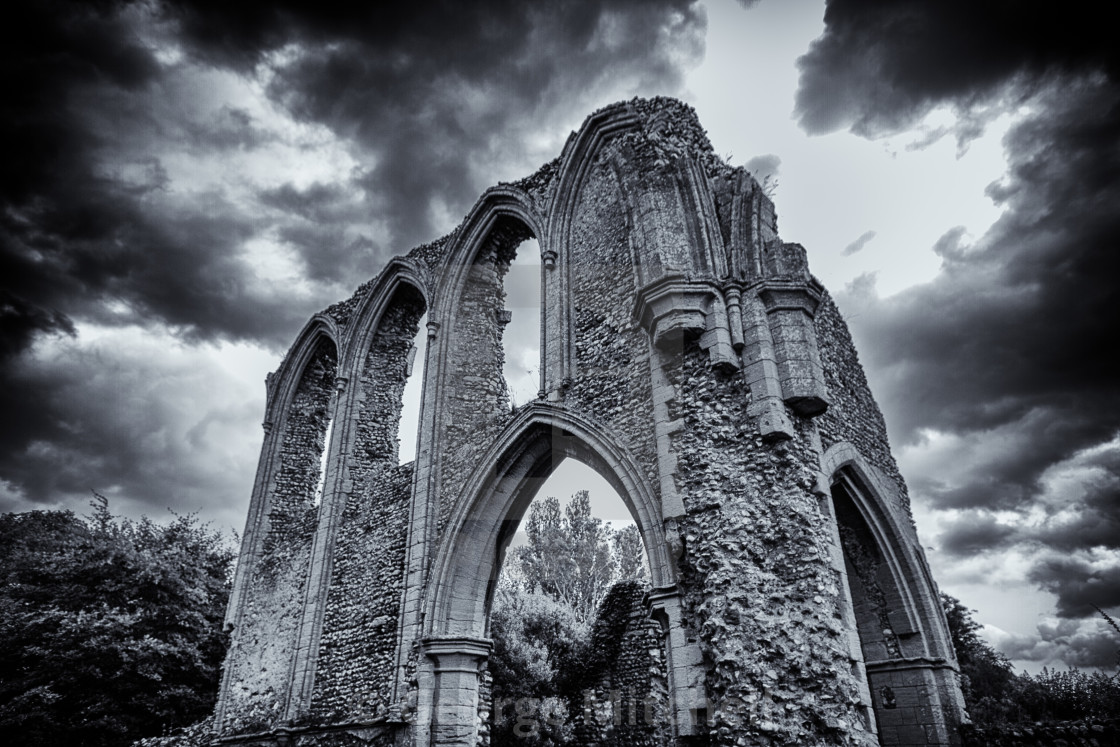 "Creake Abbey, North Creake, Norfolk" stock image