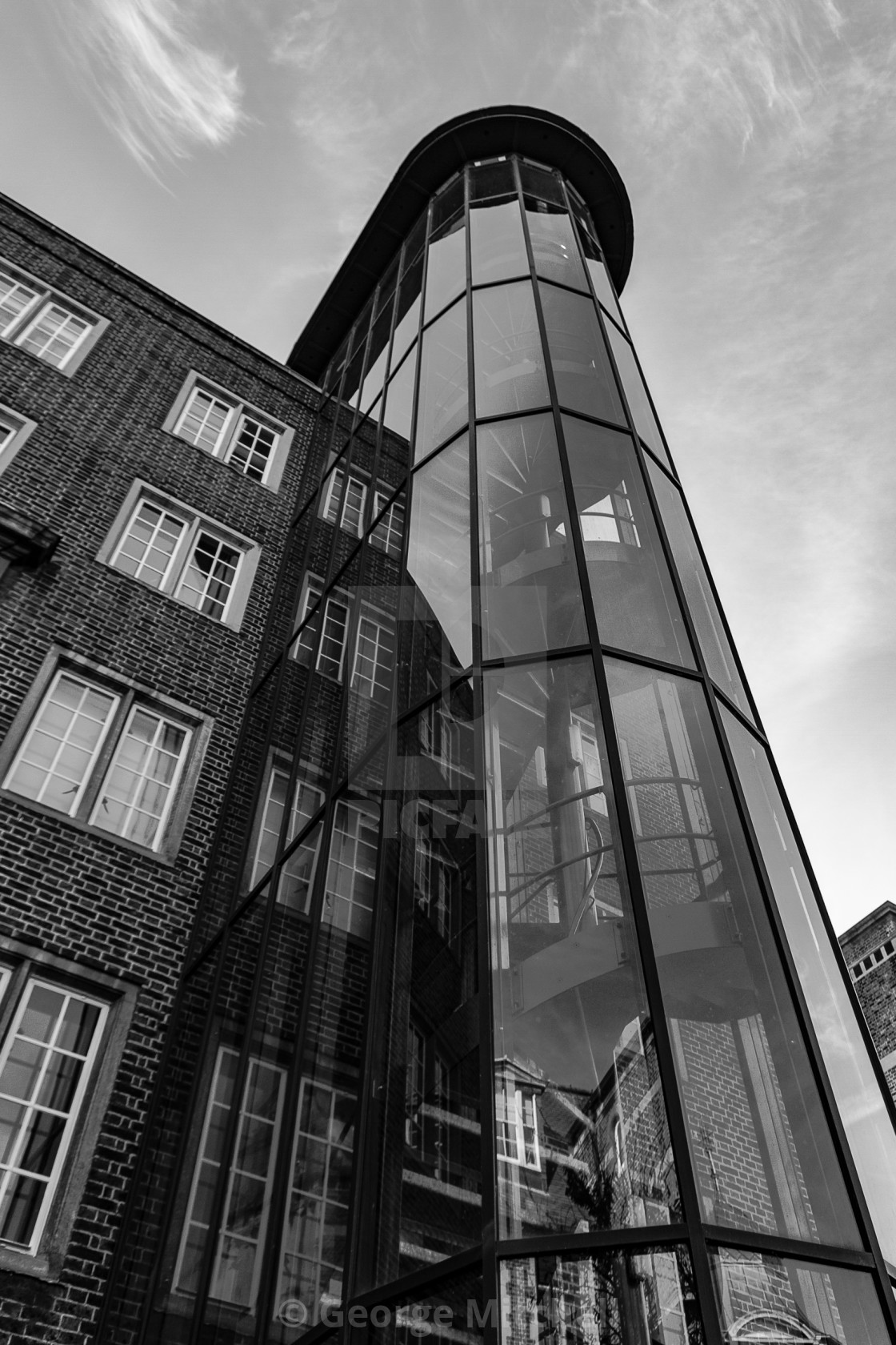 "Glass elevator" stock image