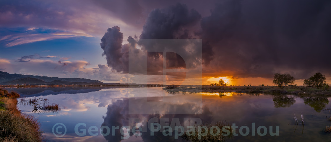 "Sunset in Salt lake" stock image