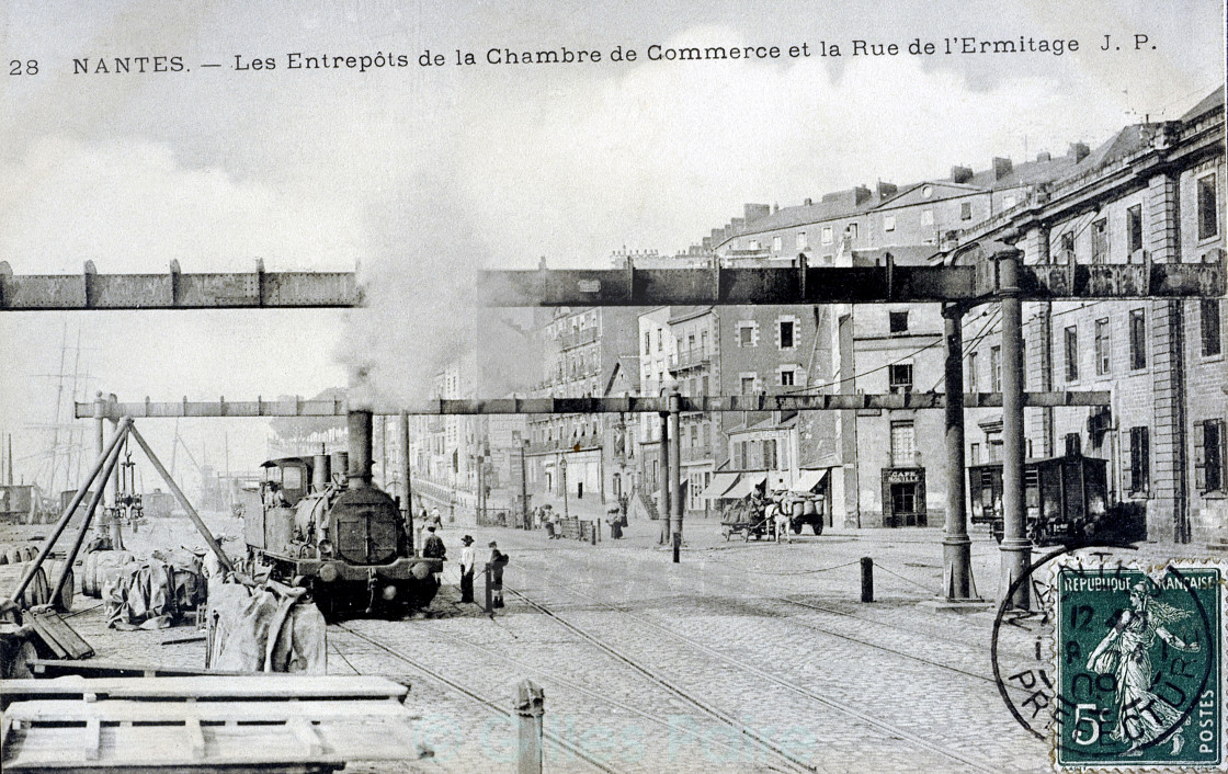Old Postcard Of Nantes Warehouses Of The Chamber Of Commerce And