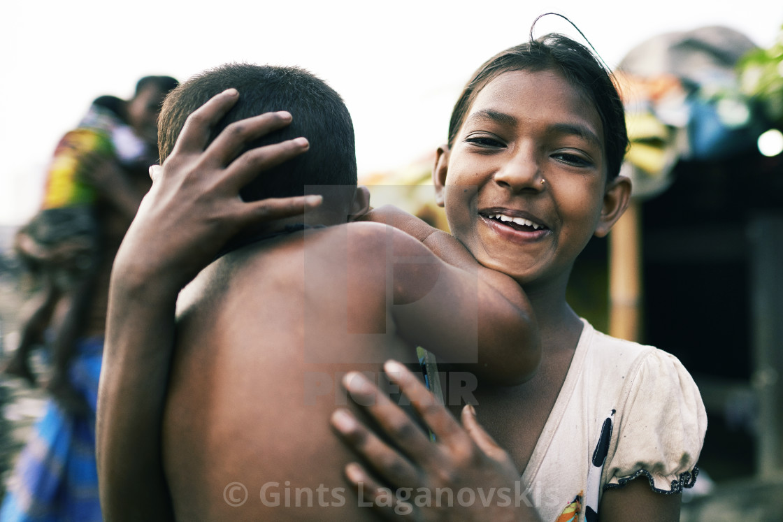 "Sister and Brother" stock image