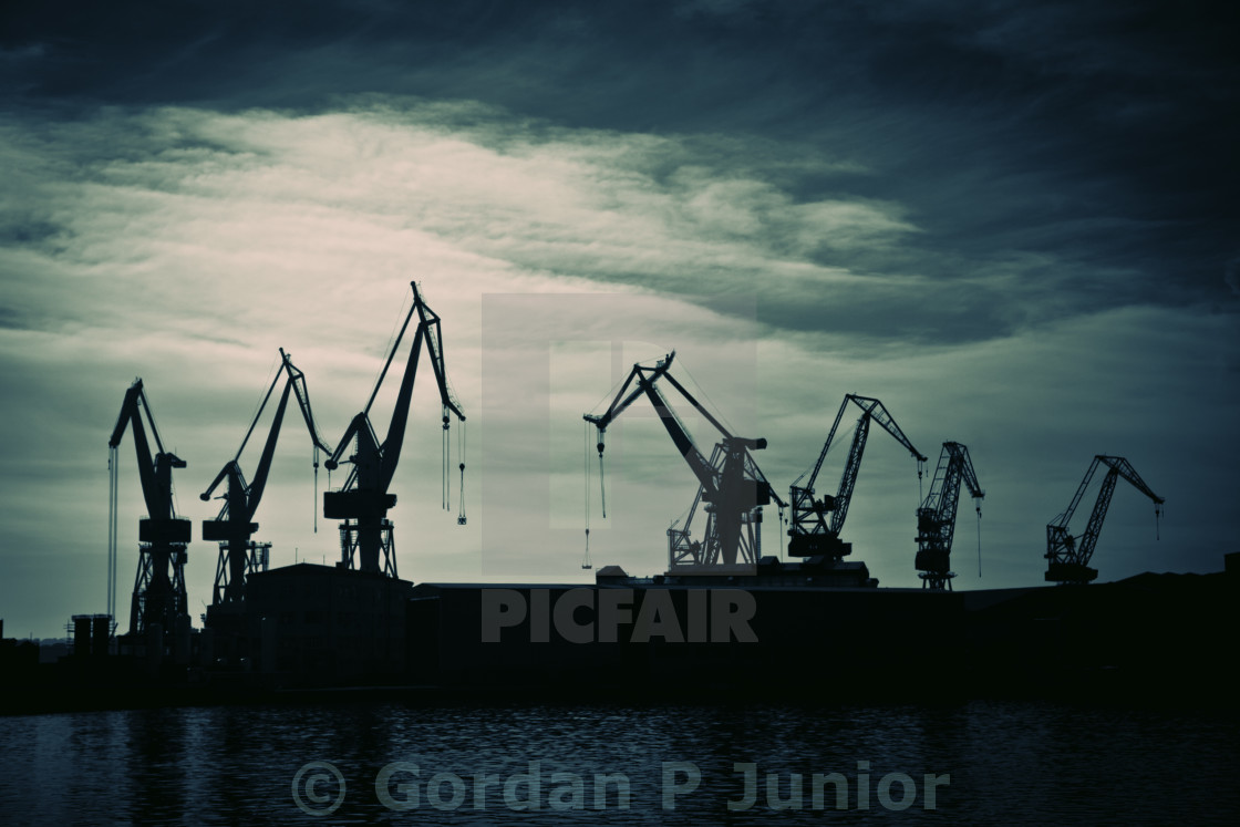 "Shipyard crane" stock image