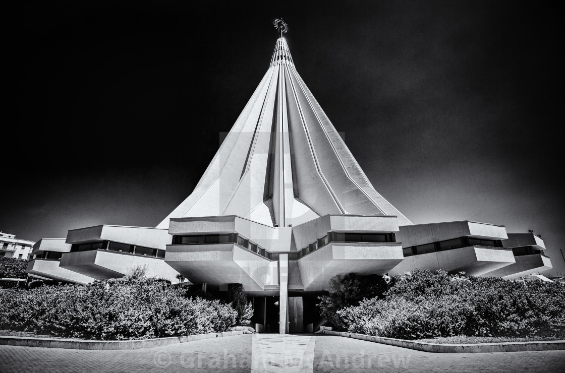 "Shrine of our Lady of Tears, Syracuse Sicily." stock image