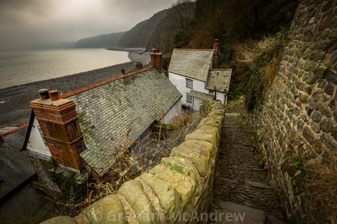 "Clovelly houses" stock image