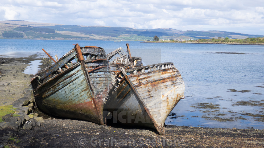 "Wrecks on Mull" stock image