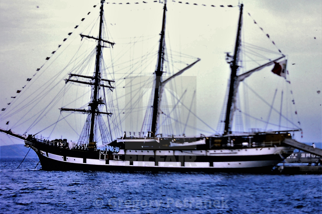 "Tall Ship Setting Sail" by Gregory Petranek - £9.00 "Tall Ship Setting Sail" stock image
