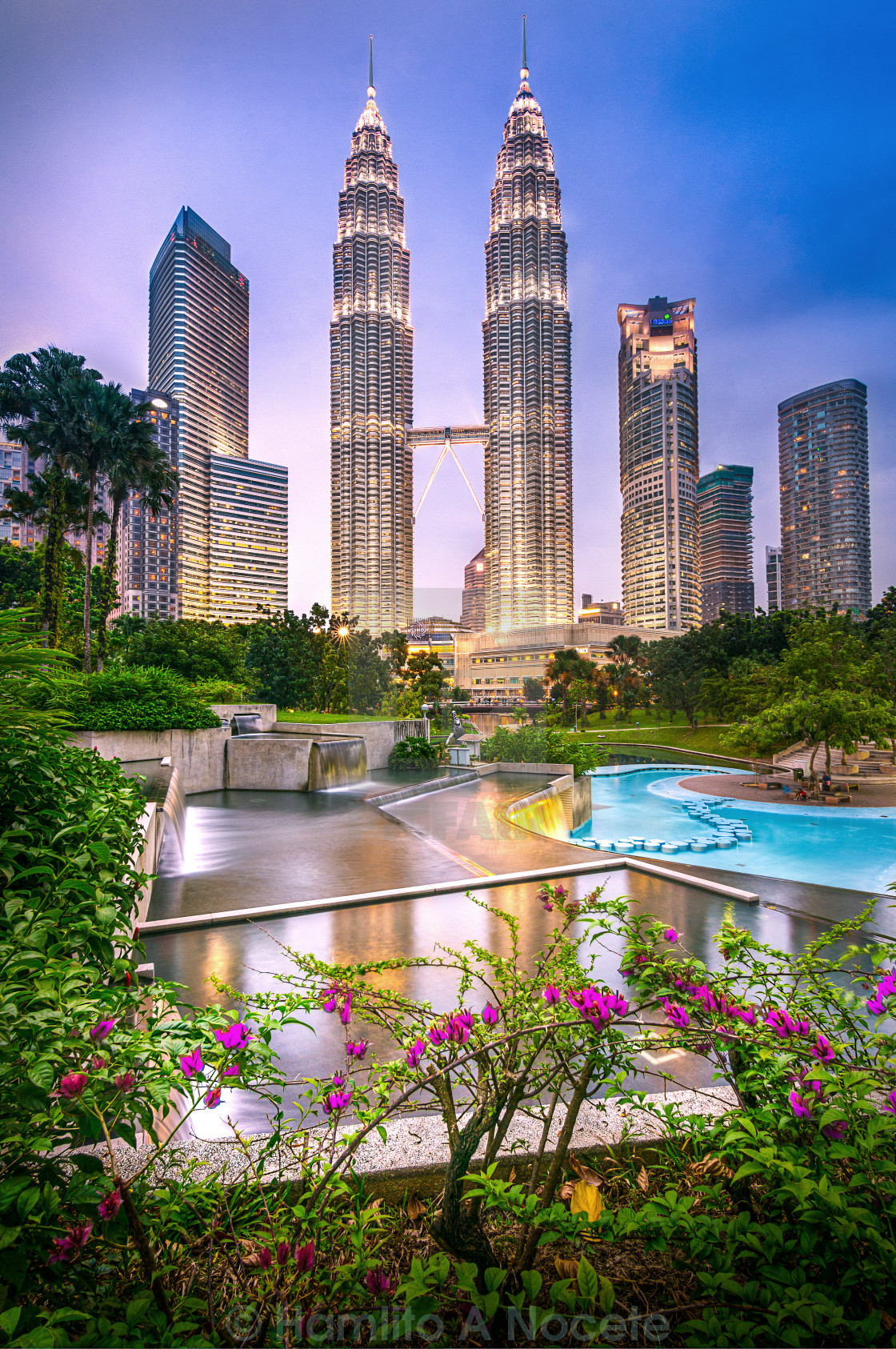 "KLCC Petronas Twin Towers" stock image