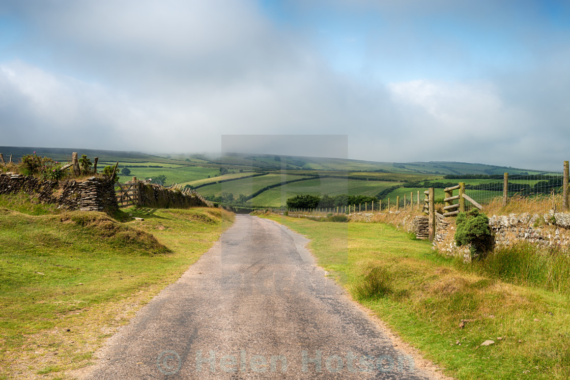 "Country Lane on Exmoor" stock image