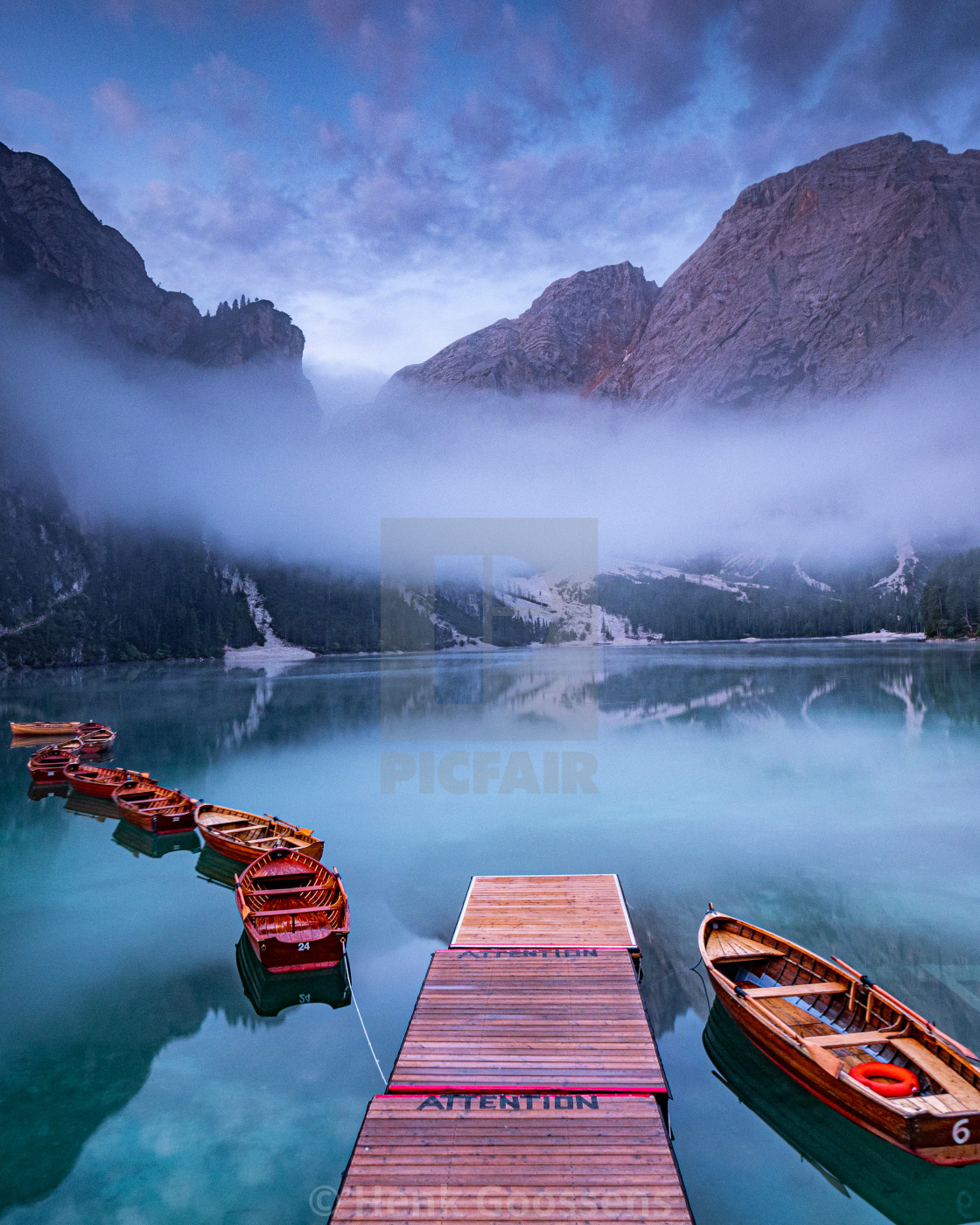 "Pragser wildsee. / Lago di Braies." by Henk Goossens - $153.35 "Pragser wildsee. / Lago di Braies." stock image