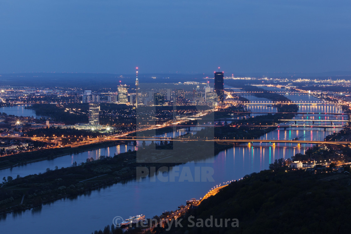 Skyline Of Donau City Vienna Dc And Bridges On Danube River License Download Or Print For 14 38 Photos Picfair