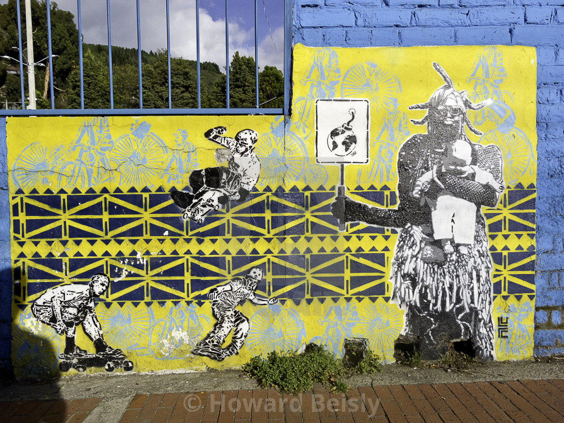 "Bogot street art ﹟4, Colombia" stock image