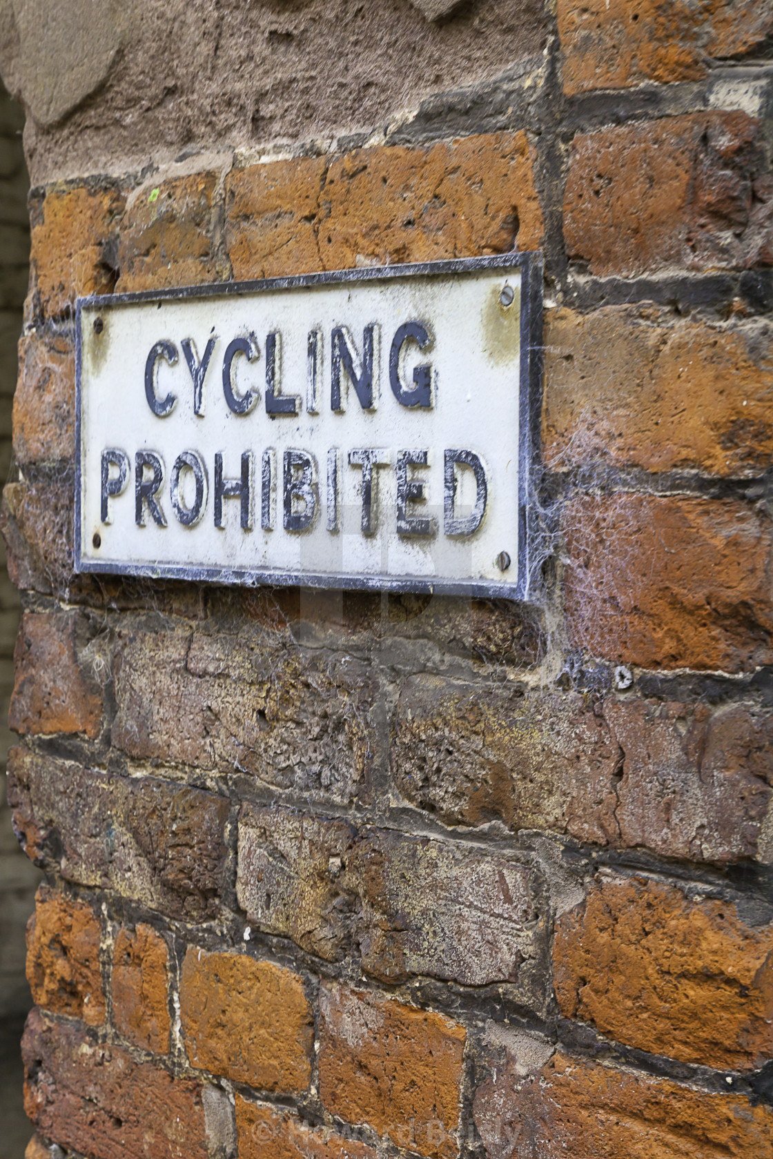 "'Cycling Prohibited' sign" stock image