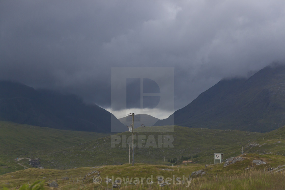 "Stormy skies on the Isle of Harris" stock image