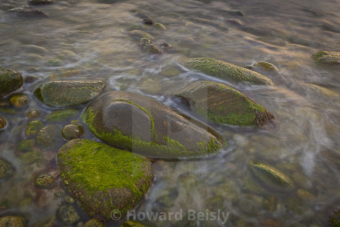 "Pebbles on the beach" stock image