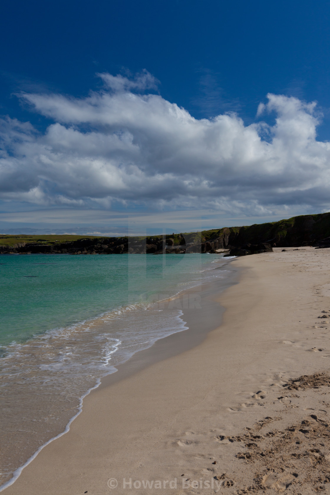 "Port Nis, Isle of Lewis, in the sun" stock image