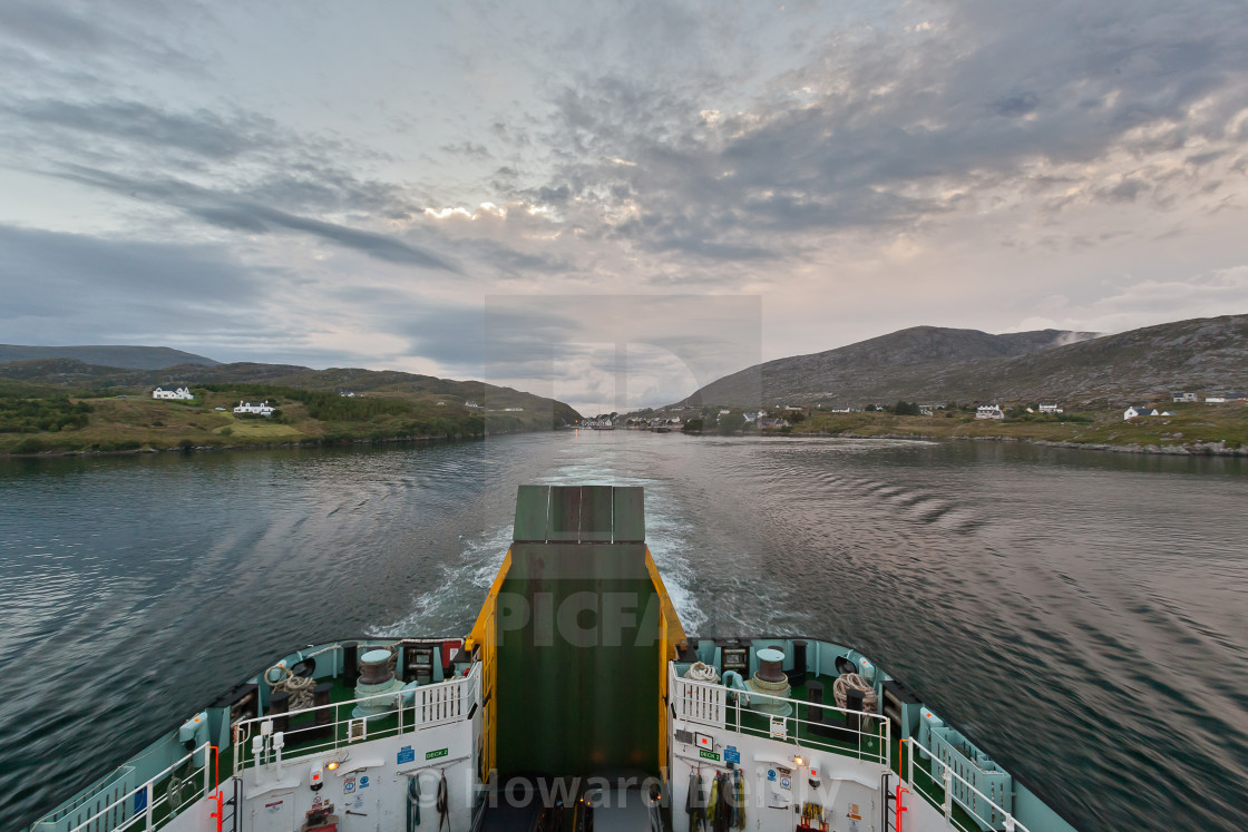 "Departing from Tabert, Isle of Harris" stock image