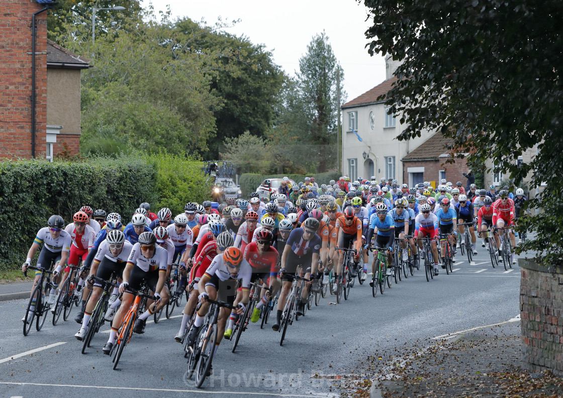 "UCI World Championship passing through Snaith" stock image