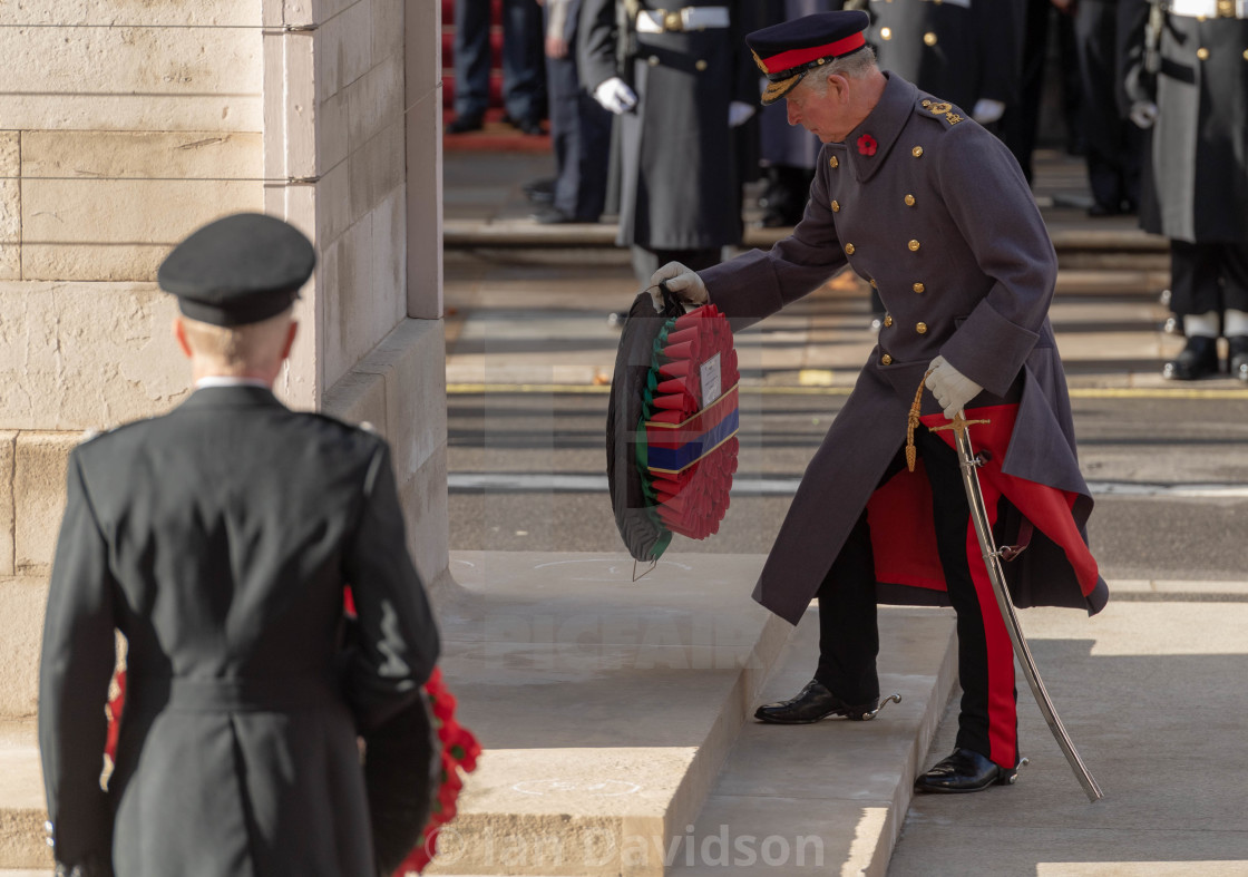 "The National Service of Remembrance at the Cenotaph London" stock image