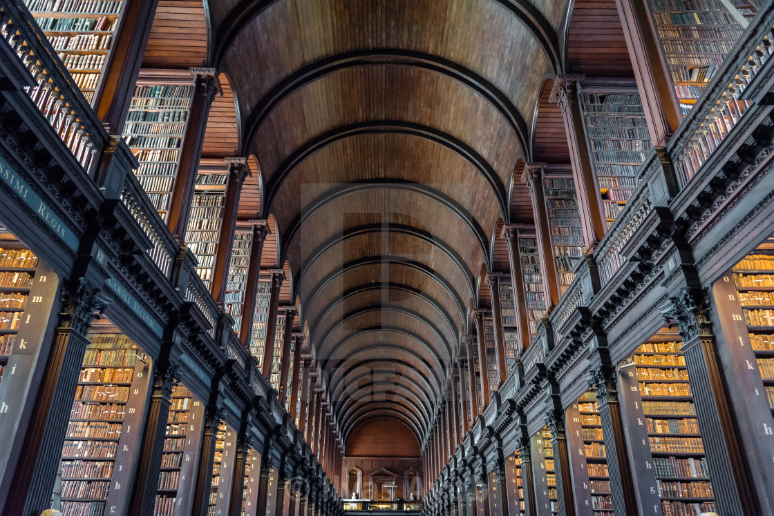 "Long Room, Old Library, Trinity College Dublin" stock image