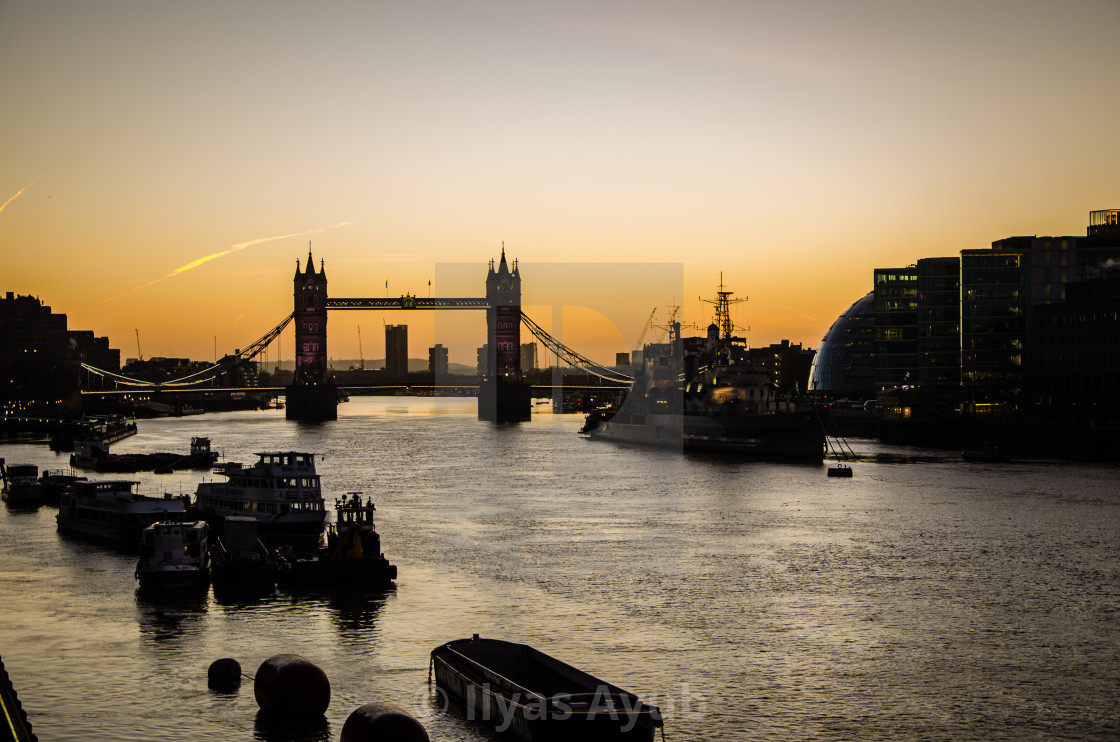 "Sunrise over Central London" stock image