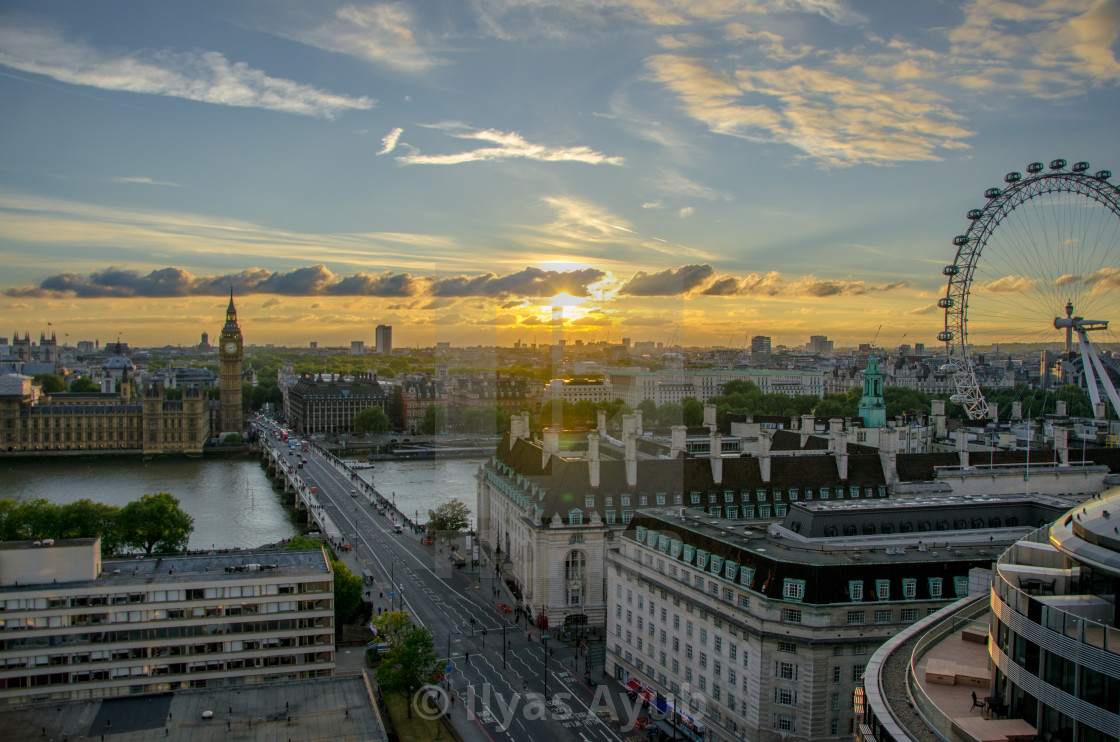 "Sunset in London" stock image