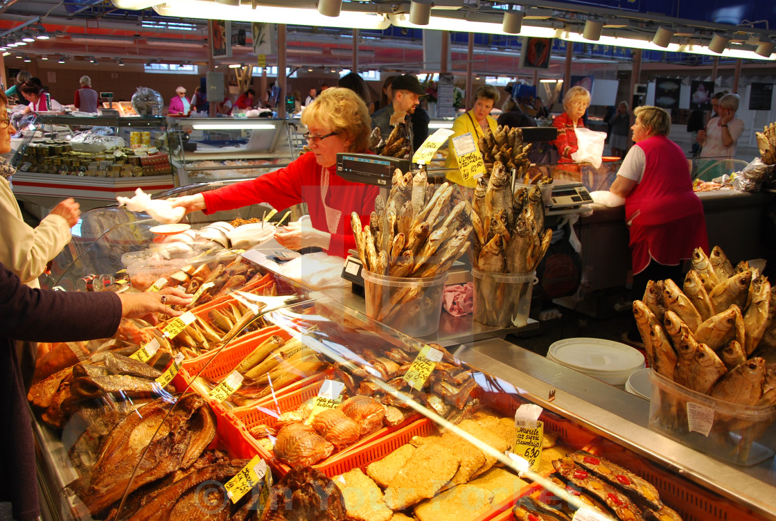 "Fish Pavilion at the Riga Central Market" by In Your Pocket - $7.65 "Fish Pavilion at the Riga Central Market" stock image