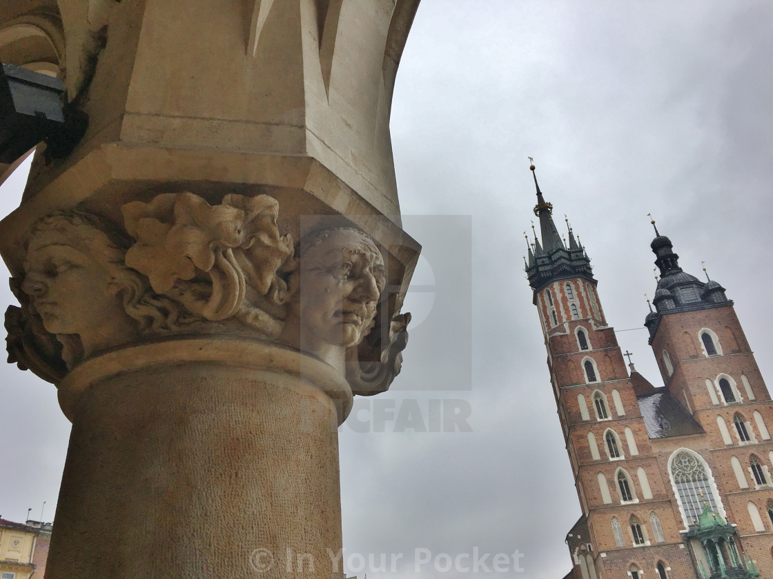 "Kraków's Cloth Hall & St. Mary's Basilica" by In Your Pocket - $3.06 "Kraków's Cloth Hall & St. Mary's Basilica" stock image