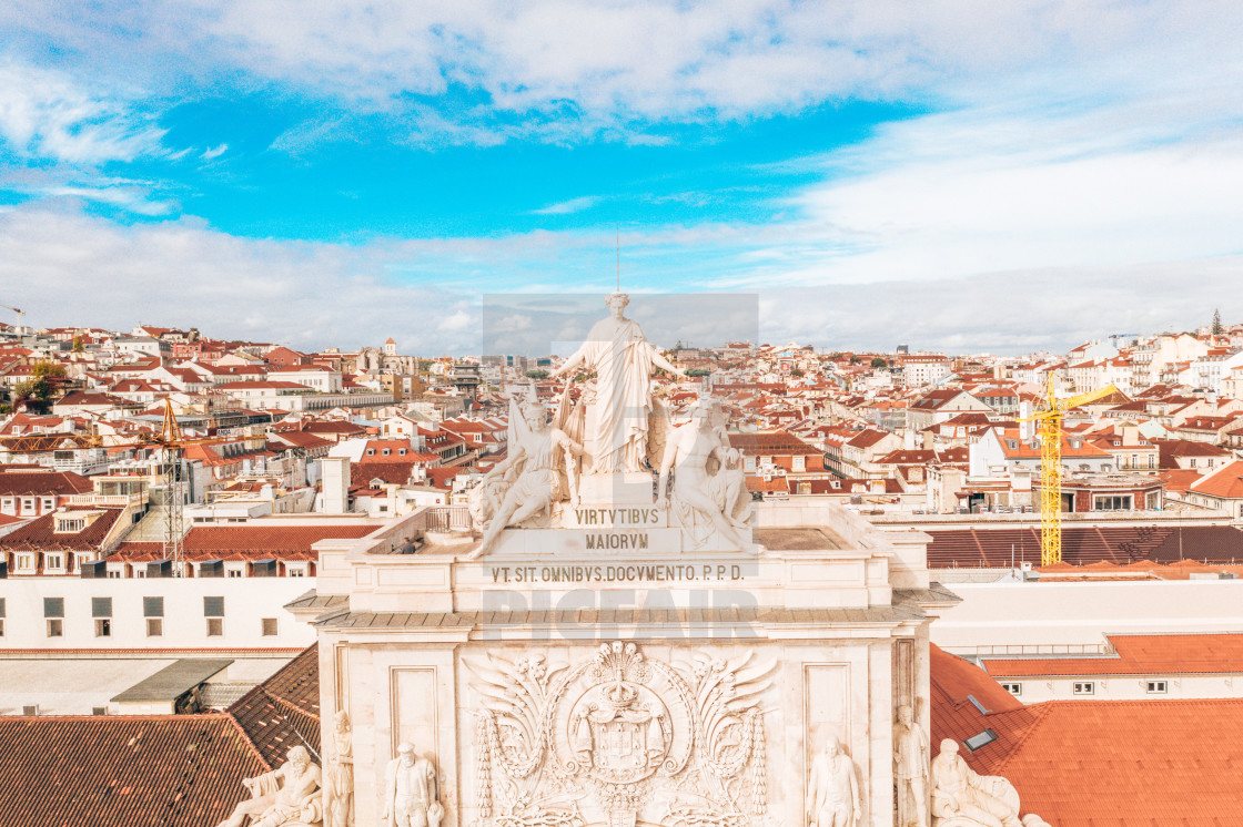 "Commerce square, Rua Augusta Arch" stock image