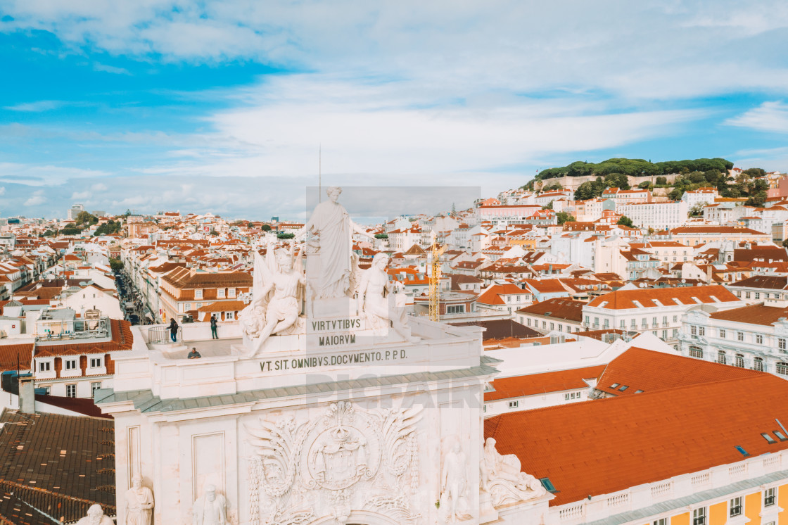 "Commerce square, Rua Augusta Arch" stock image