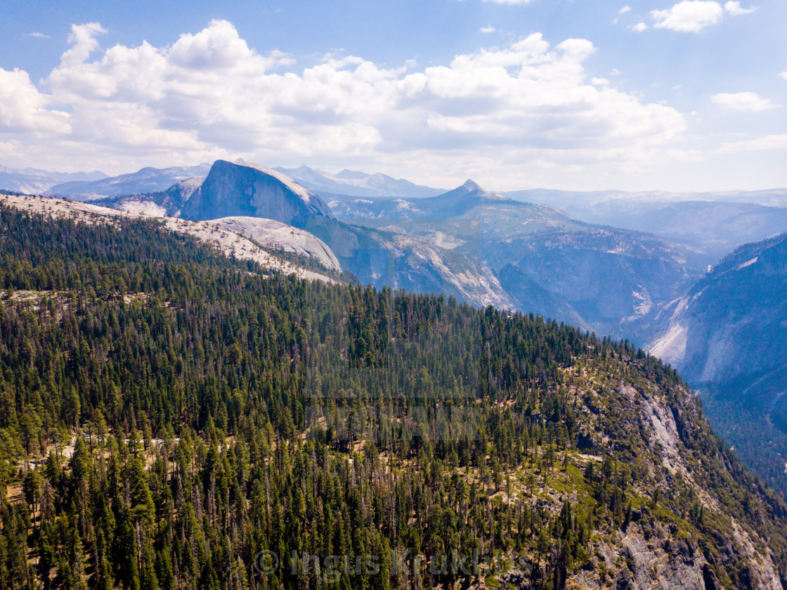 Yosemite National Park El Capitan And Half Dome Cliff License