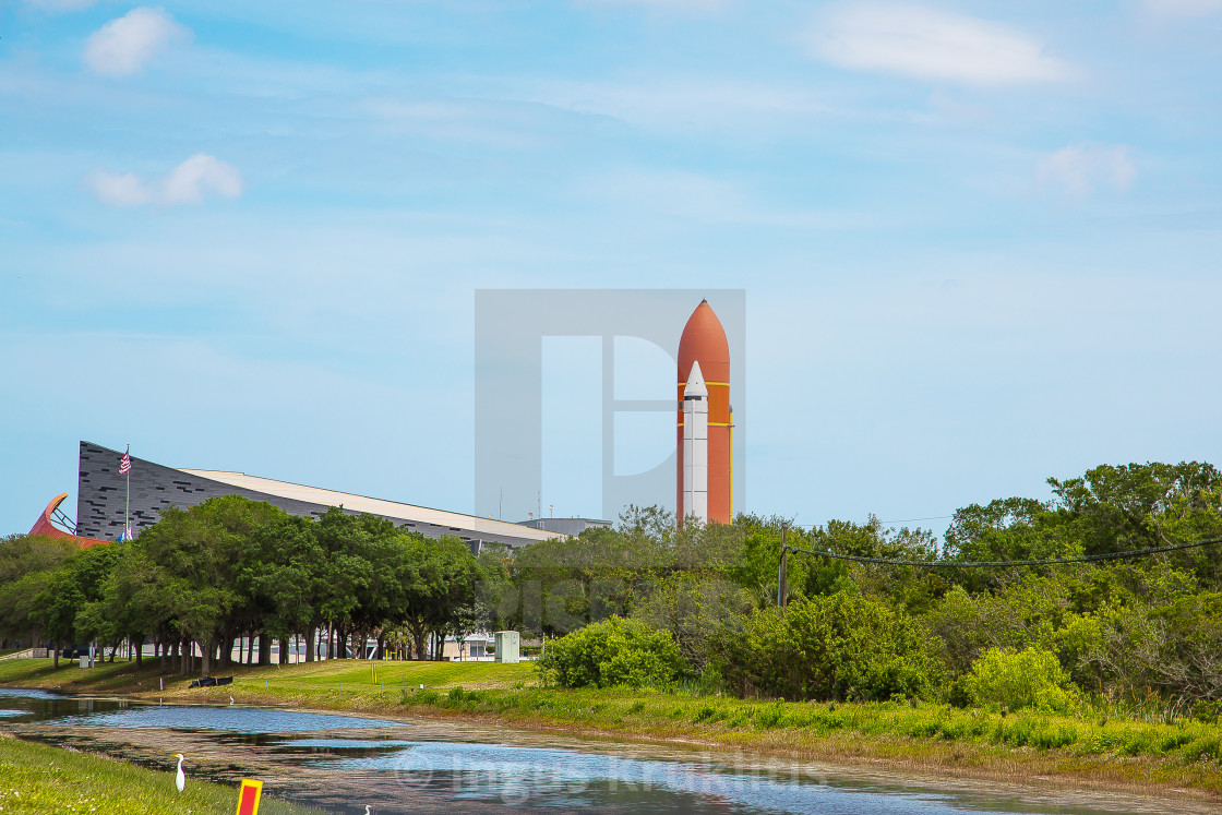 "NASA Kennedy Space Center CAPE CANAVERAL, FLORIDA. This is the rocket used to..." stock image