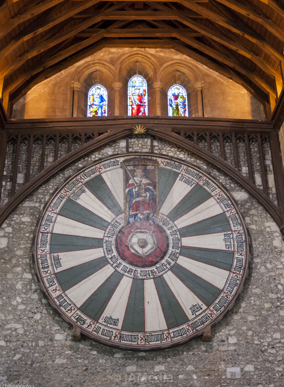 "Arthurs Round Table, Great Hall, Winchester" stock image