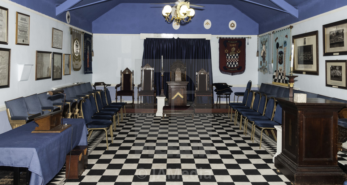 "An English Freemasons Temple" stock image