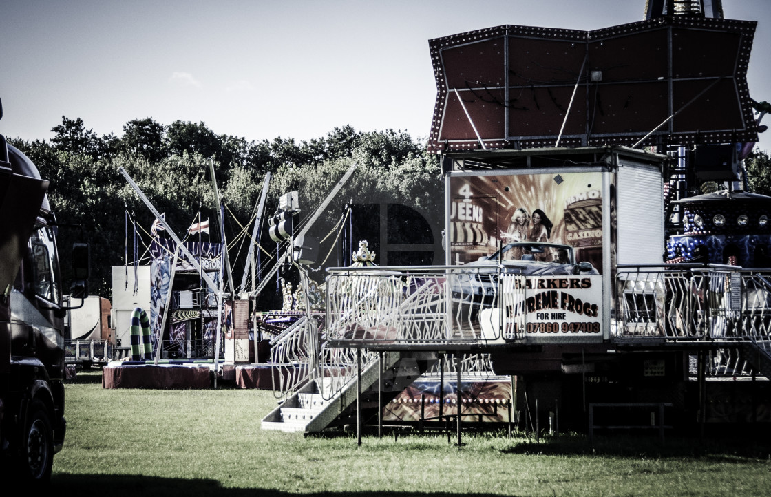 "Deserted Funfair" stock image