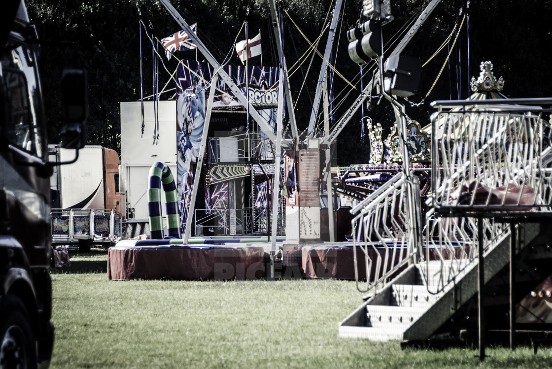 "Creepy Deserted Funfair" stock image