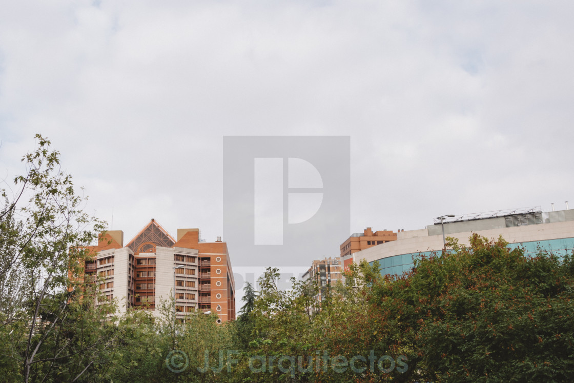 "Madrid office buildings" stock image