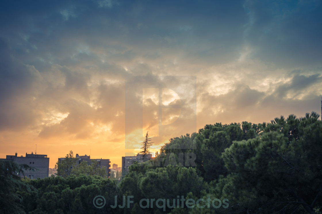 "Sunset on Madrid" stock image