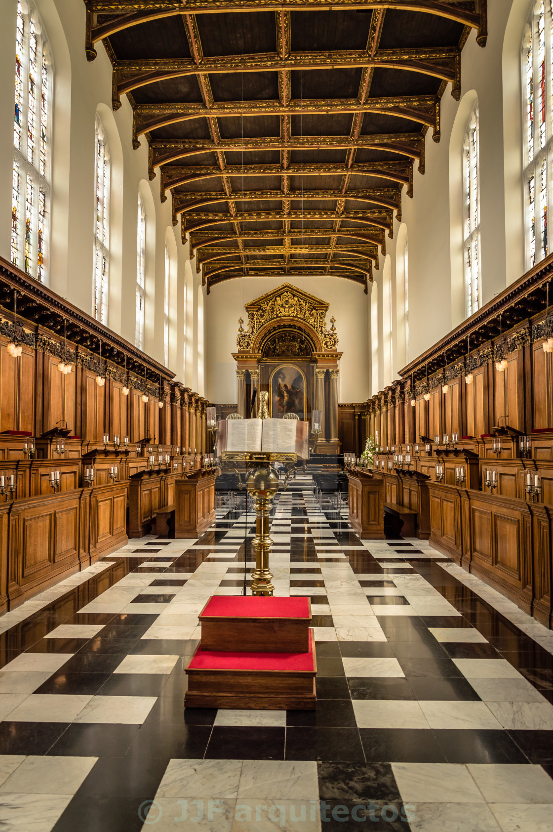 "Trinity College Chapel in Cambridge" stock image