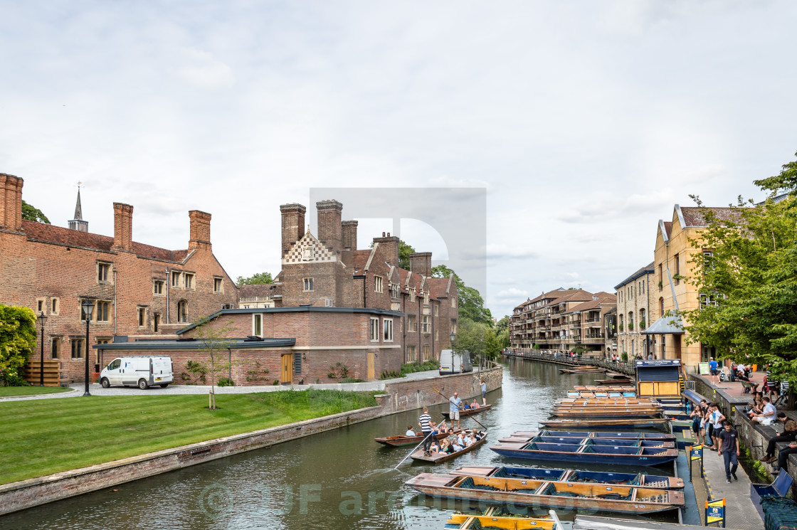 "Canoes for punting in Cambridge" stock image