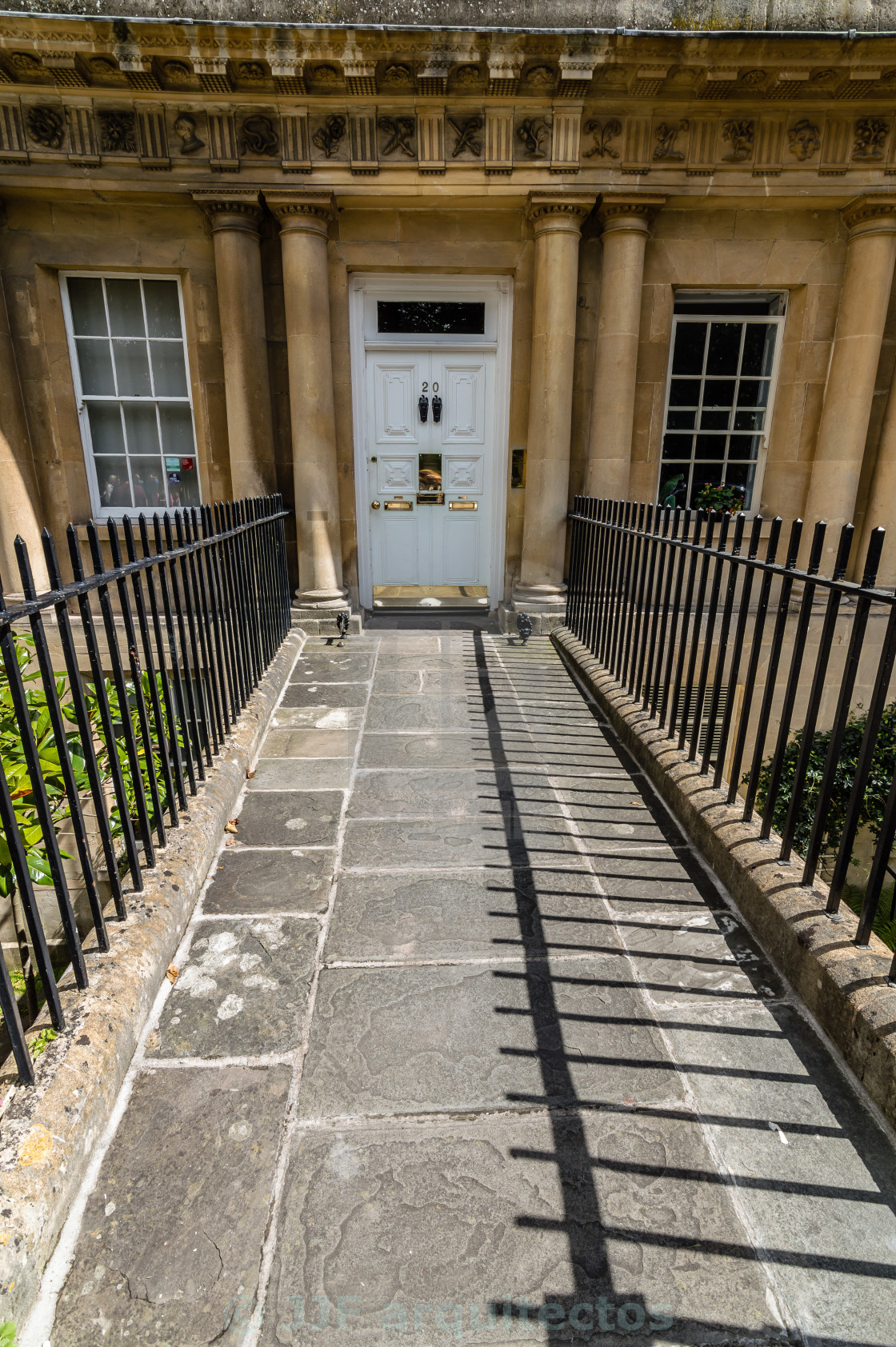 "Entrance to circus building in Bath" stock image