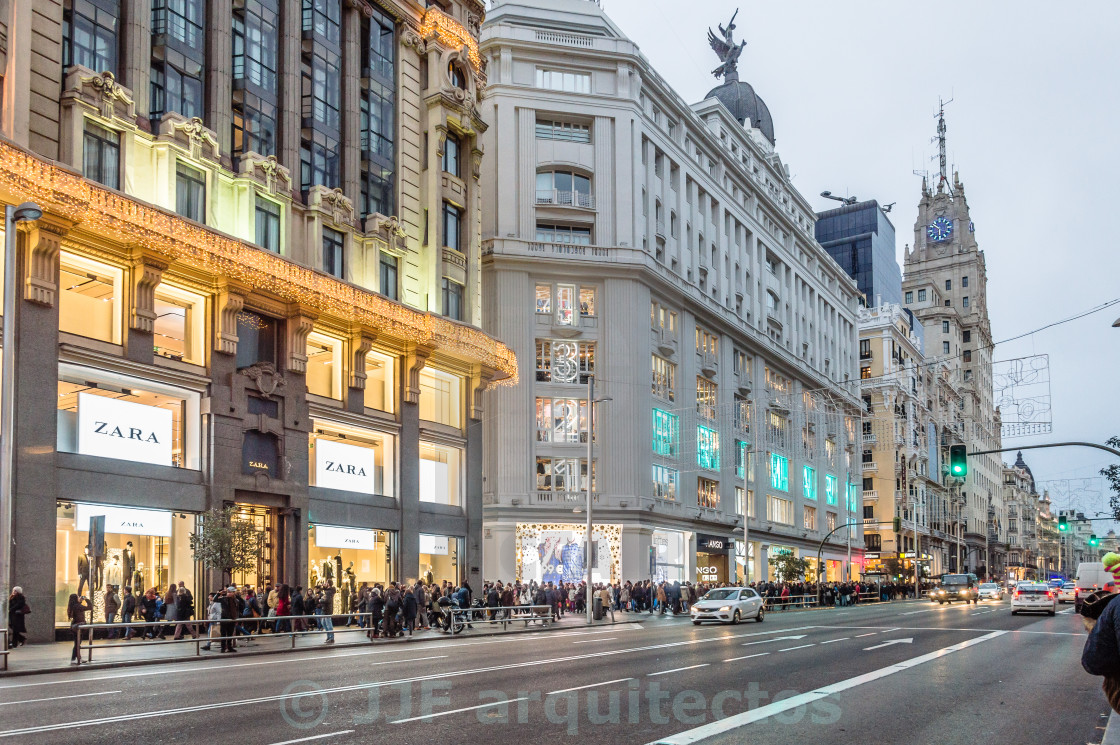 "Commercial street in Madrid" stock image